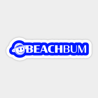 Beach Bum: Smiley Face (White) Sticker